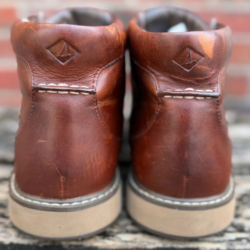 Sperry Top-Sider Commander Men's Sz 13 Brown Leather Oxford Chukka Boots T9
